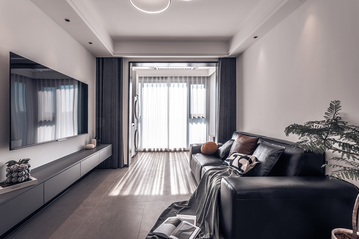 觀泓雅苑新房裝修，簡約黑白灰搭配有品質(zhì)