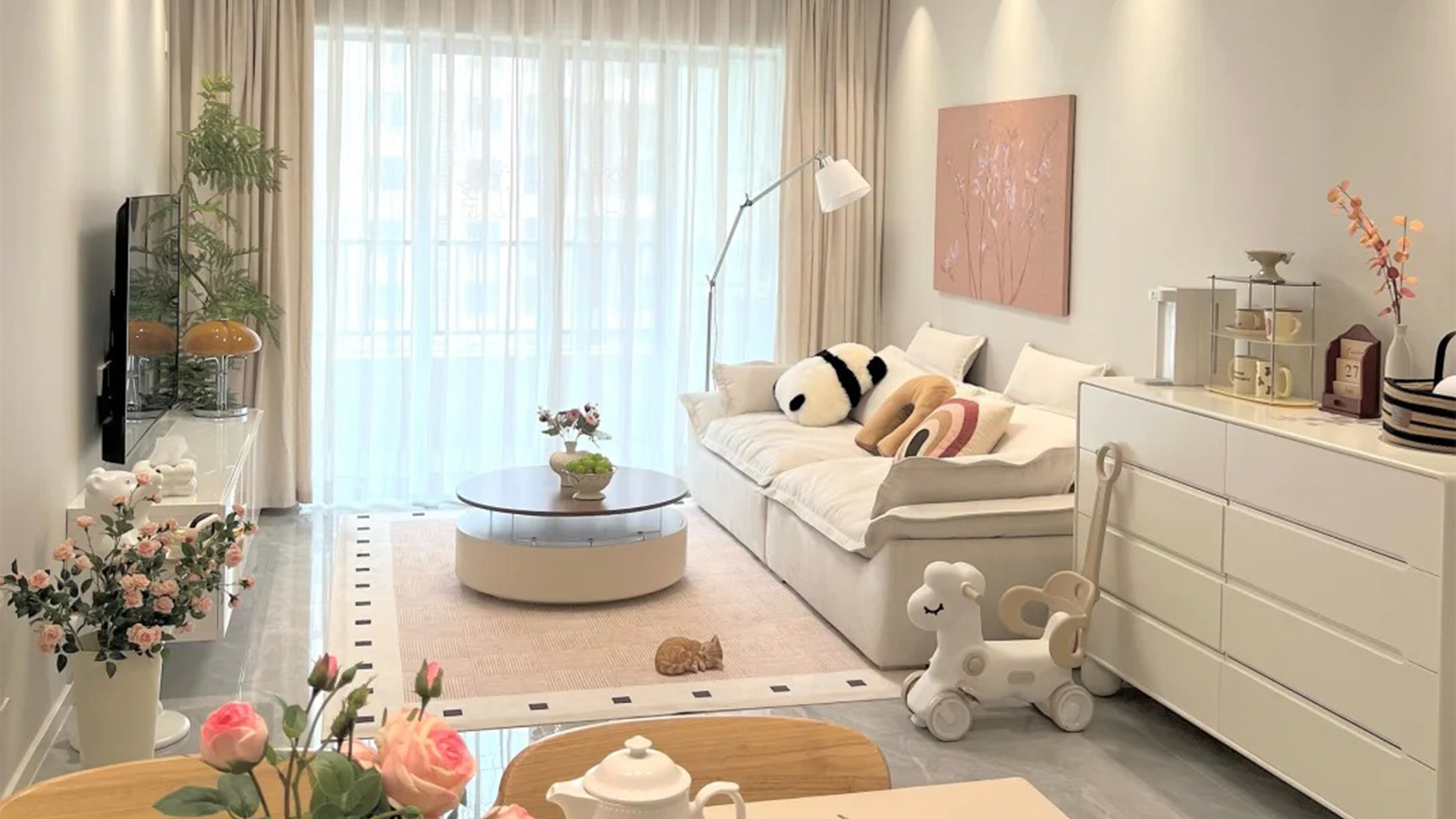 80平奶油風小窩，溫柔治愈空間速寫