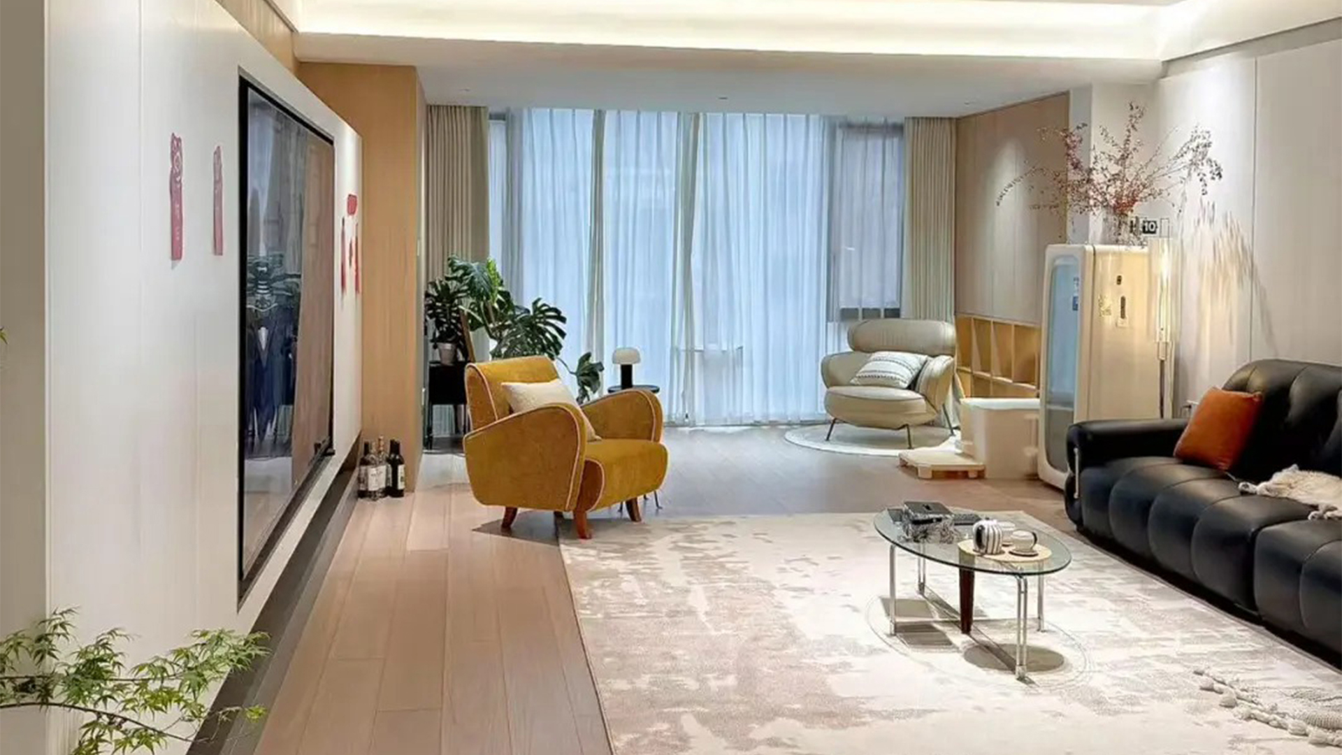 現(xiàn)代簡約風(fēng)淺木色家居配自然光營造溫馨實用生活場景