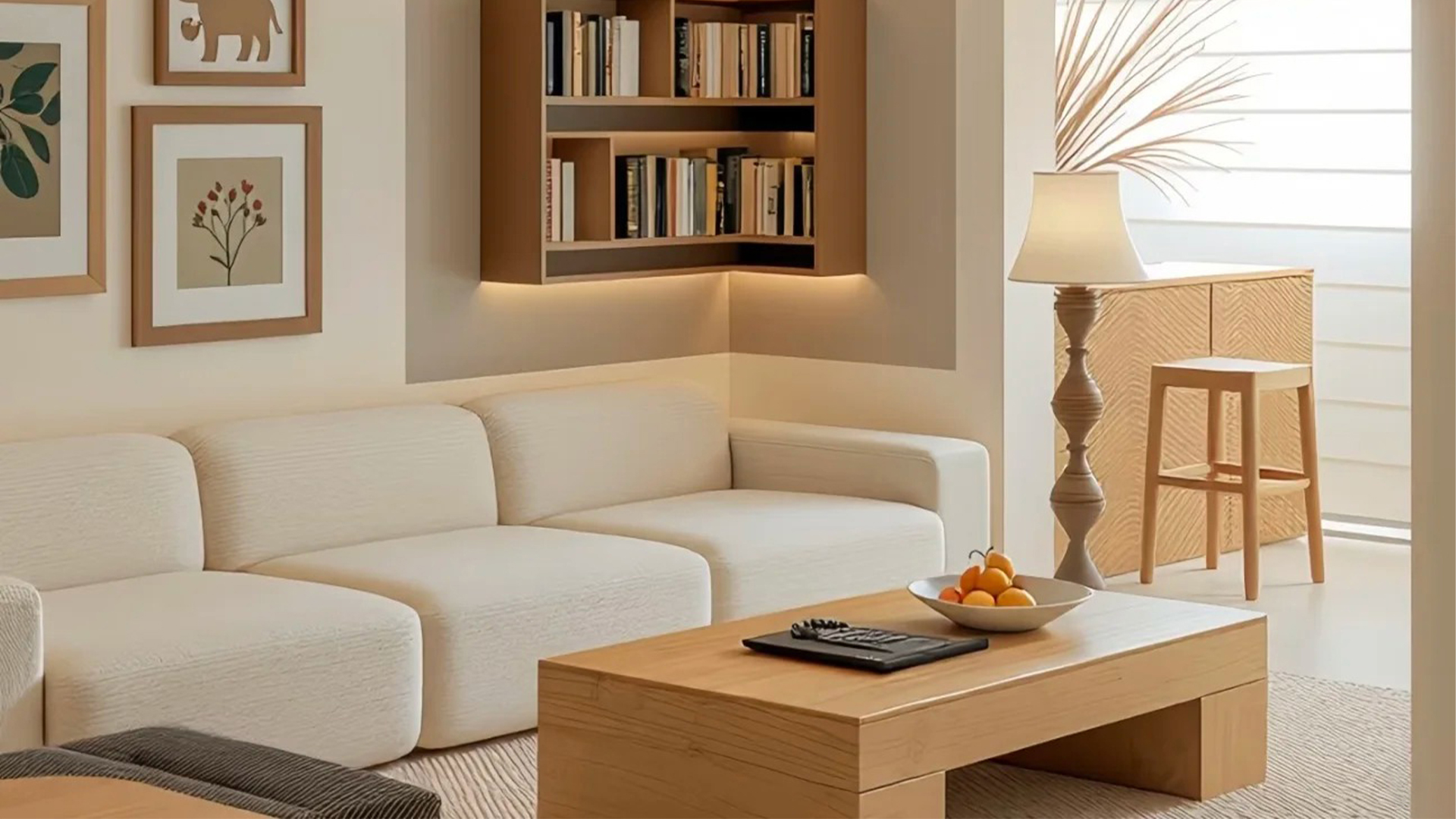 原木風(fēng)舒適沙發(fā)窩藏倦意，木質(zhì)香氣縈繞身心間